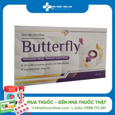 Viên đặt Butterfly Hộp 7 Viên - Điều Trị Viêm Nhiễm Phụ Khoa Hiệu Quả 2 Viên đặt Butterfly Hộp 7 Viên - Điều Trị Viêm Nhiễm Phụ Khoa Hiệu Quả