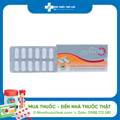 Lady Balance Hộp 12 Viên - Giảm Khí Hư Ngứa Rát Âm Đạo 2 Lady Balance Hộp 12 Viên - Giảm Khí Hư Ngứa Rát Âm Đạo