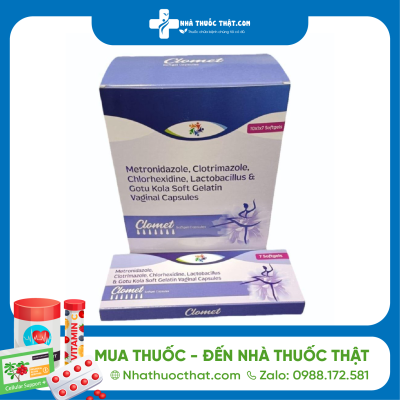 Clomet Hộp 7 Viên Đặt - Điều Trị Nấm Âm Đạo Hiệu Quả 2 Clomet Hộp 7 Viên Đặt - Giảm Ợ Chua, Viêm Dạ Dày