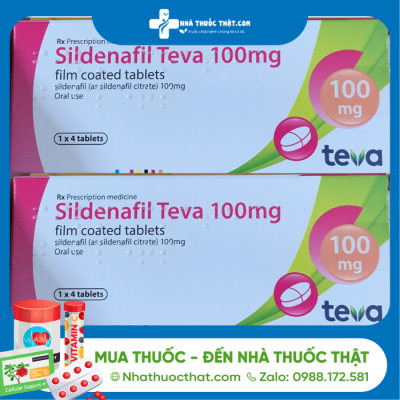 Sildenafil Teva 100mg - Hộp 4 viên - Điều trị rối loạn cương dương 2 Sildenafil Teva 100mg - Hộp 4 viên - Điều trị rối loạn cương dương