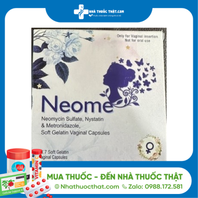 Viên Đặt Âm Đạo Neome - Hộp 7 Viên - Điều Trị Viêm Âm Đạo Hiệu Quả 2 Viên Đặt Âm Đạo Neome - Hộp 7 Viên - Điều Trị Viêm Âm Đạo Hiệu Quả