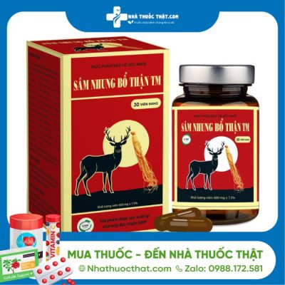 Sâm Nhung Bổ Thận TM - Hộp 30 Viên - Tăng Cường Khả Năng Sinh Lí 2 Sâm Nhung Bổ Thận TM - Hộp 30 Viên - Tăng Cường Khả Năng Sinh Lí