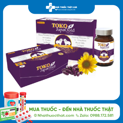 Toko Japa Gold Lọ 60 Viên - Viên UốnG Đẹp Da Hiệu Quả 2 Toko Japa Gold Lọ 60 Viên - Viên UốnG Đẹp Da Hiệu Quả