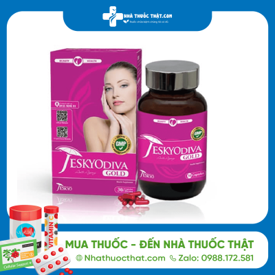 Jeskyo Diva Gold Lọ 30 Viên - Viên Uống Dưỡng Da Làm Đẹp Hiệu Quả 2 Jeskyo Diva Gold Lọ 30 Viên - Viên Uống Dưỡng Da Làm Đẹp Hiệu Quả