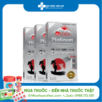 Bao Cao Su Kiwa Plantium Hộp 10 Cái - Bao Cao Su Cao Cấp Kéo Dài Cuộc Yêu 2 Kiwa Plantium Hộp 10 Cái - Bao Cao Su Cao Cấp Kéo Dài Cuộc Yêu