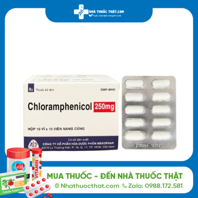 Chloramphenicol 250mg Hộp 100 Viên - Dùng Cho Bênh Nhân Viêm Màng Não Hiệu Quả