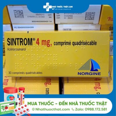 Sintrom - Hộp 30 Viên - Thuốc Chống Kết Dính Tiểu Cầu 2 Sintrom - Hộp 30 Viên - Thuốc Chống Kết Dính Tiểu Cầu