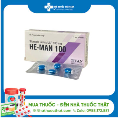 He- Man 100 - Hộp 4 Viên - Điều Trị Rối Loạn Cương Dương Ở Nam Giới Trưởng Thành. 2 He- Man 100 - Hộp 4 Viên - Điều Trị Rối Loạn Cương Dương Ở Nam Giới Trưởng Thành.