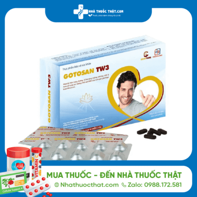 Gotosan TW3 Hộp 60 Viên - Thực Phẩm Bảo Vệ Sức Khoẻ Bổ Thận Tráng Dương 2 Gotosan TW3 Hộp 60 Viên - Thực Phẩm Bảo Vệ Sức Khoẻ