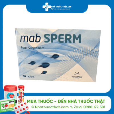 Mab Sperm Hộp 30 Viên - Tăng Cường Sinh Lực Cải Thiện Chất Lượng Tinh Trùng