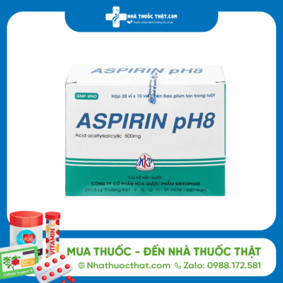Aspirin pH8 Hộp 200 Viên - Giảm Đau, Kháng Viêm, Hạ Sốt