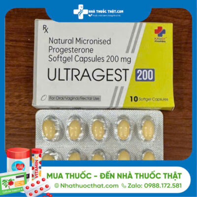 Ultragest 200 - Hộp 30 Viên - Điều Trị Các Rối Loạn Do Thiếu Progesterone . 2 Ultragest 200 - Hộp 30 Viên - Điều Trị Các Rối Loạn Do Thiếu Progesterone .